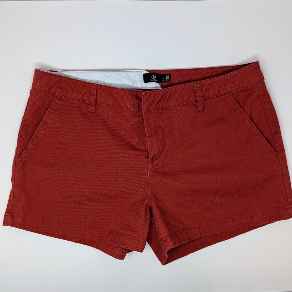 Volcom Chino Shorts Women’s Red Size 30